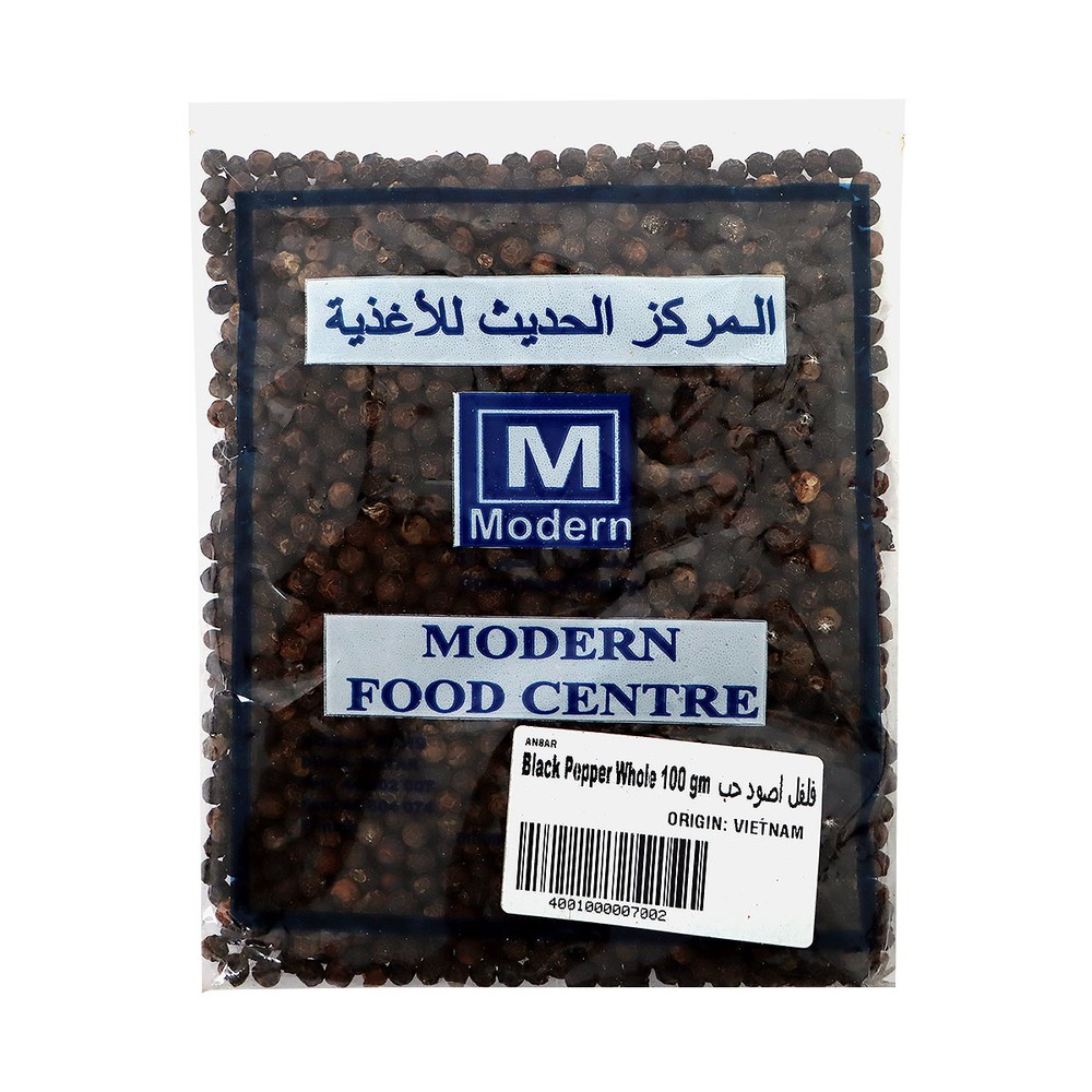 مركز الأغذية الحديثة فلفل أسود كامل 100 غرام