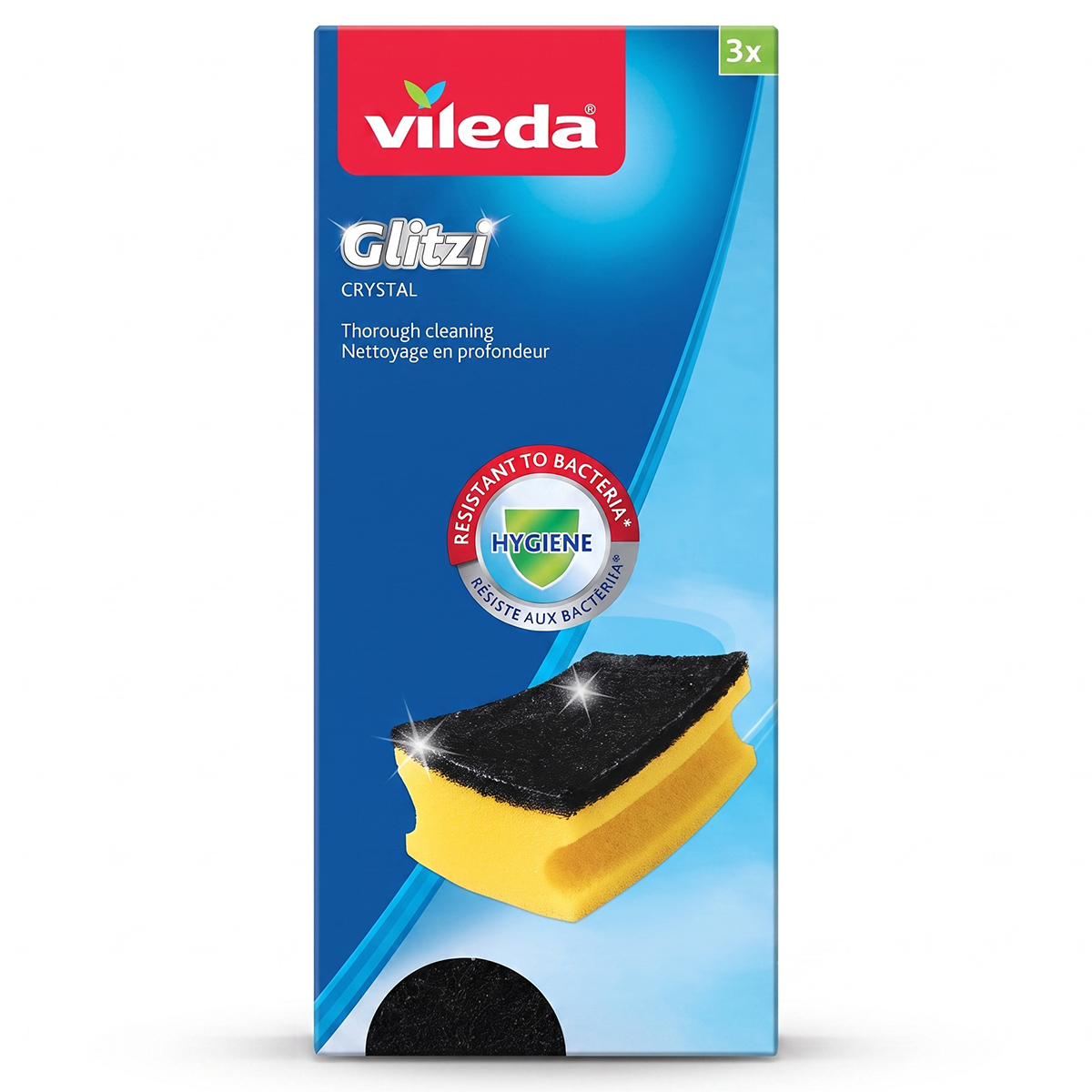 Vileda Glitzi Crystal Sponge Scourer 3 Pieces