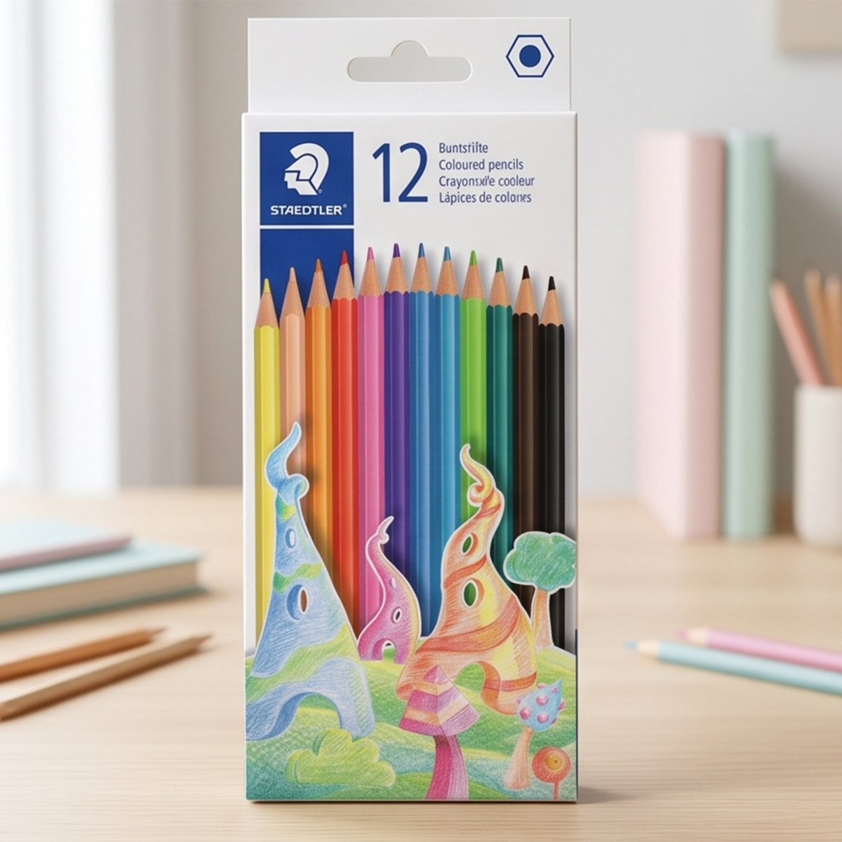 Staedtler Hexagonal Coloured Pencils 12 Pieces