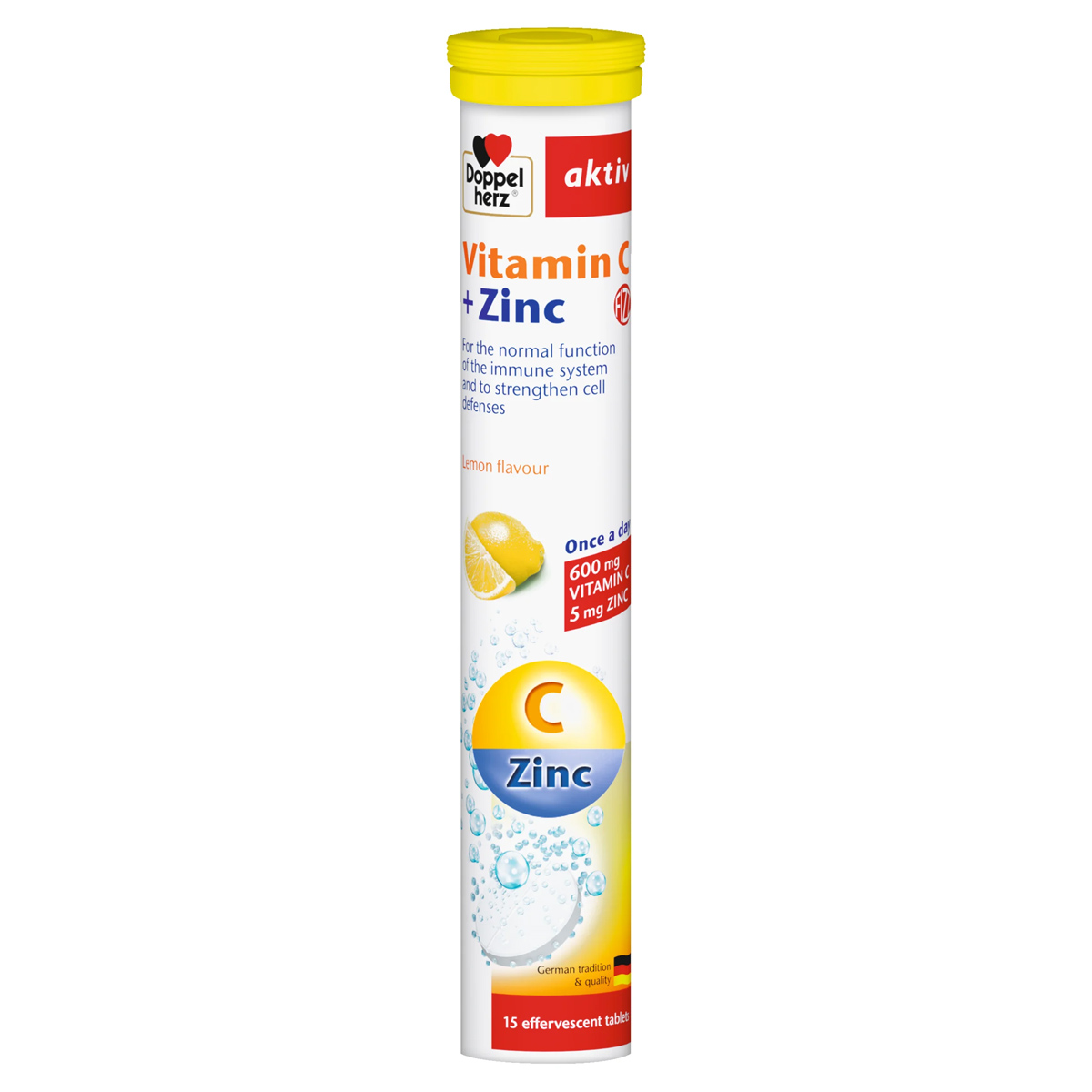 Doppelherz Aktiv Vitamin C Plus Zinc Lemon Flavour 600mg