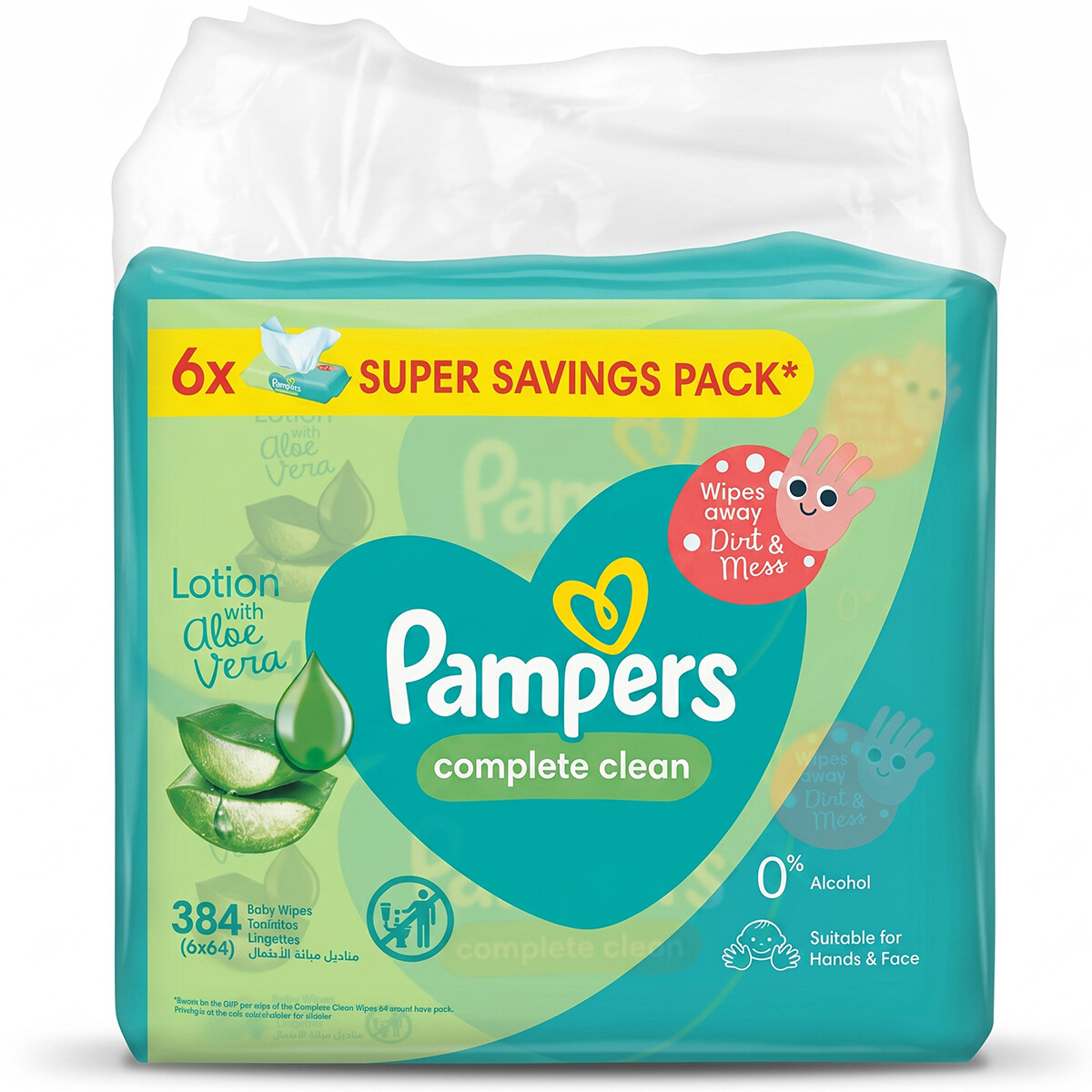 Pampers Complete Clean Baby Wipes Pack 1 x 384 Wipes