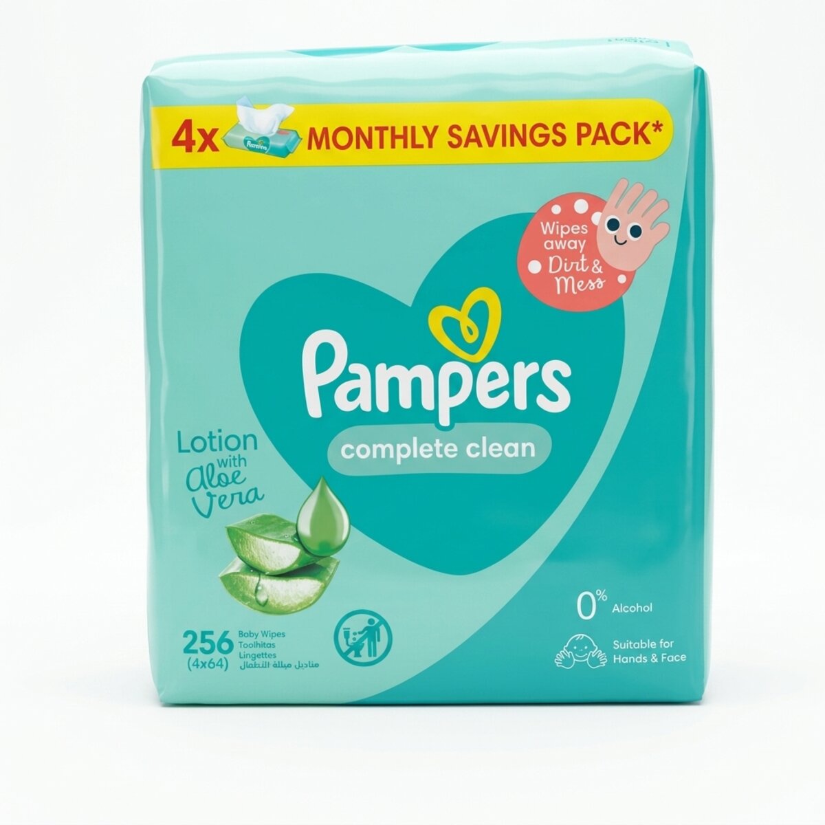 Pampers Complete Clean Baby Wipes Aloe Vera 256ml