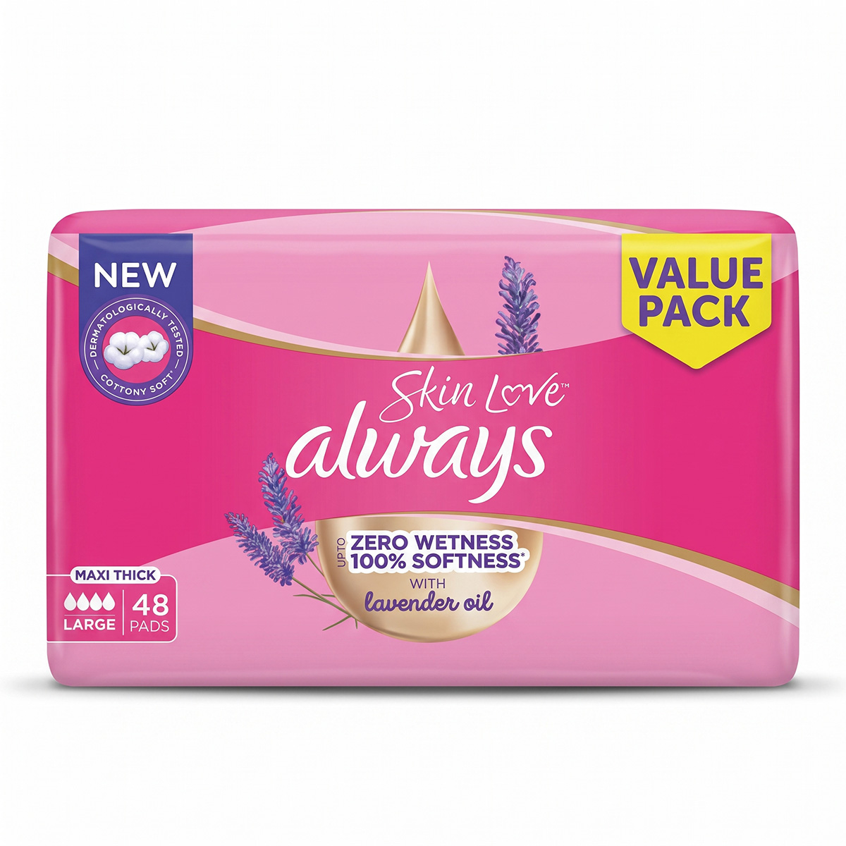 Always Skin Love Maxi Thick Large 48 Pads