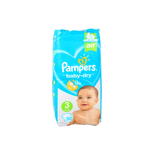 Pampers Baby Dry Diapers Size 3 for 6-10Kg Value Pack of 50pcs