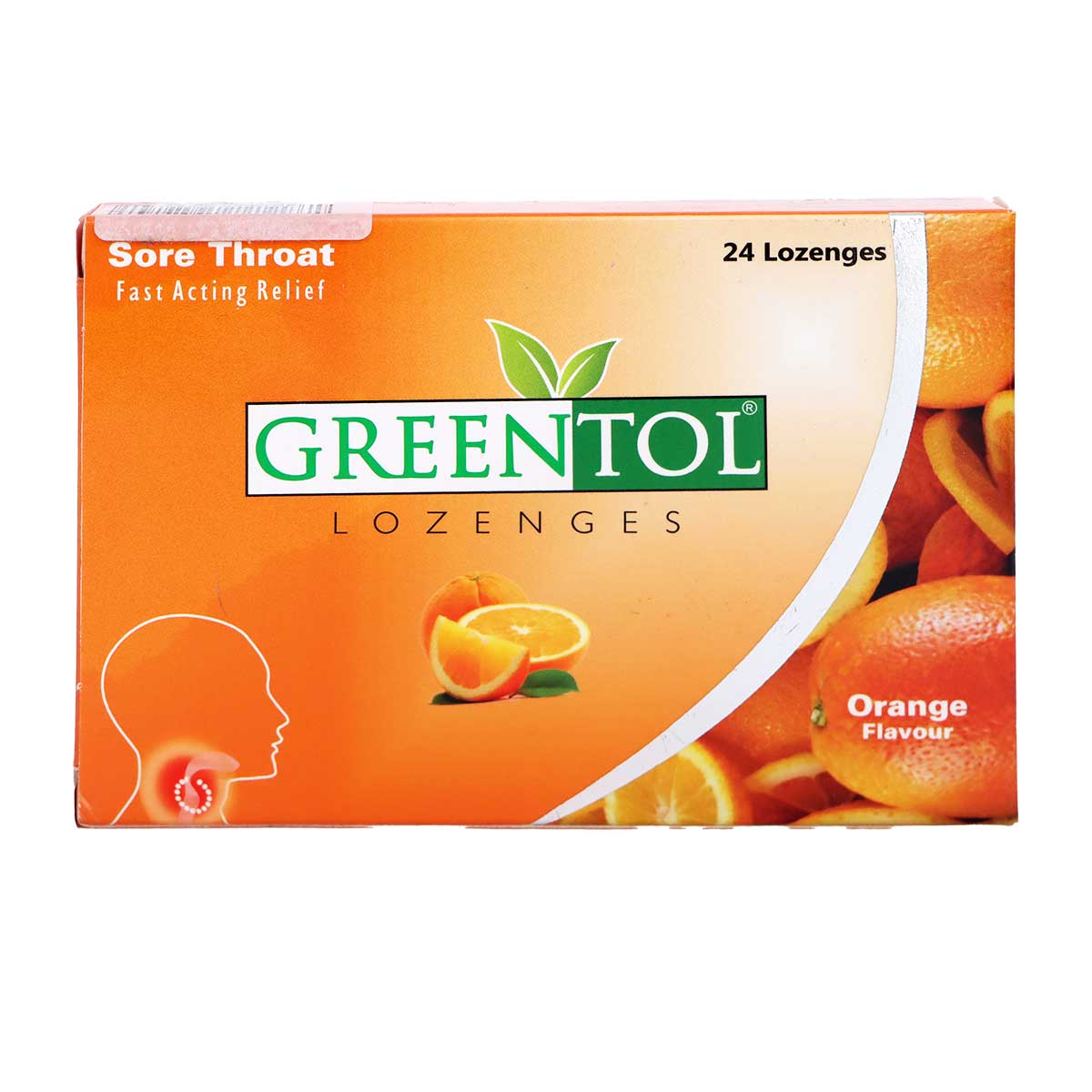 Greentol Orange Lozenges 24Pcs