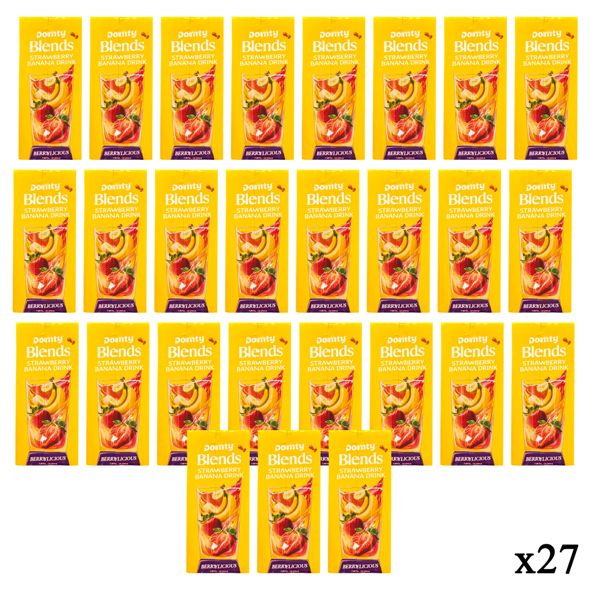 Domty Blends Strawberry Banana Drink 27x235ml