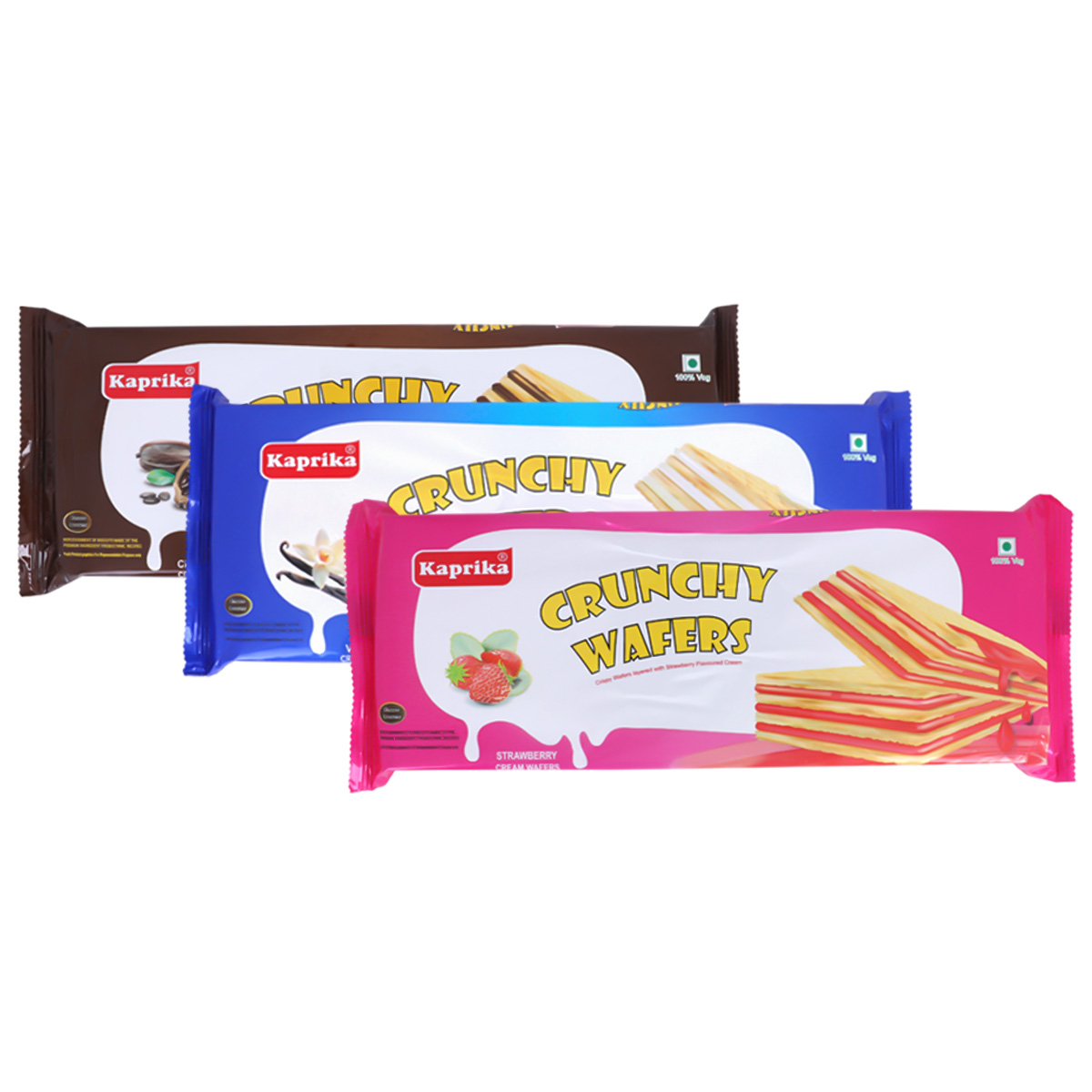 Kaprika Crunchy Wafers Assorted 3x130g