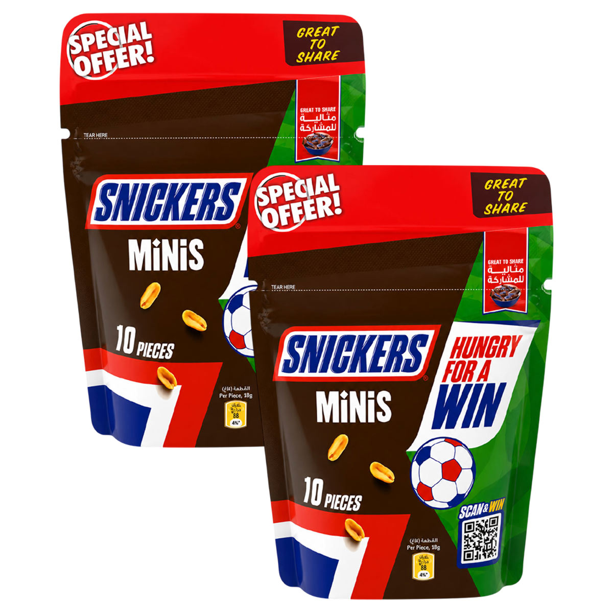 Snickers Minis 10 Pieces 2x180g