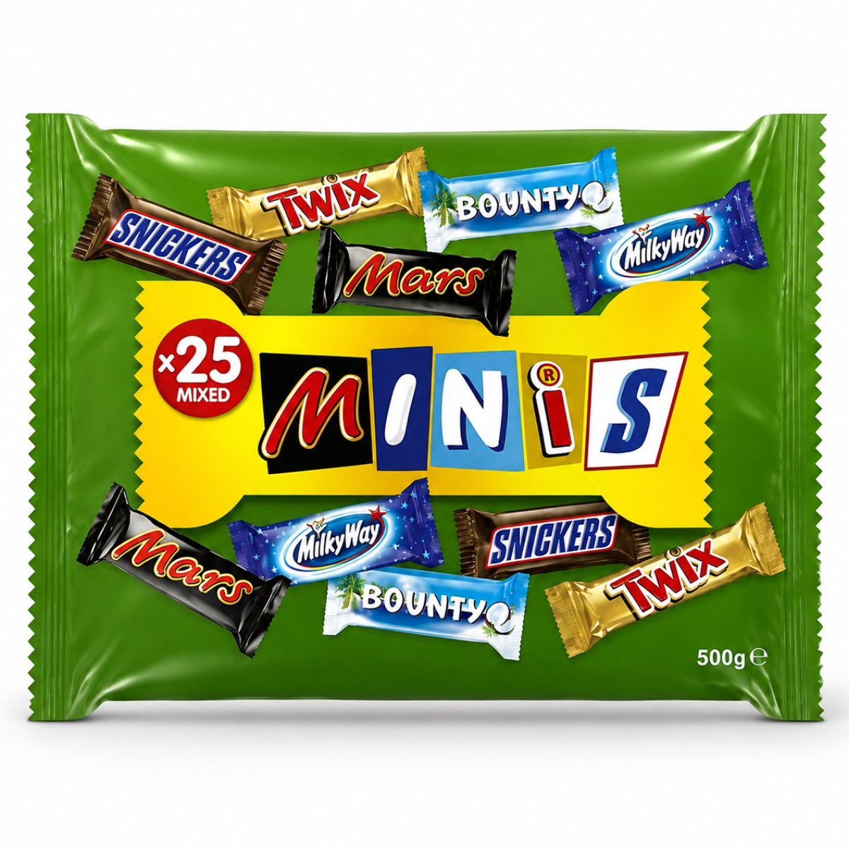 Minis Mixed Chocolate Bars 500g