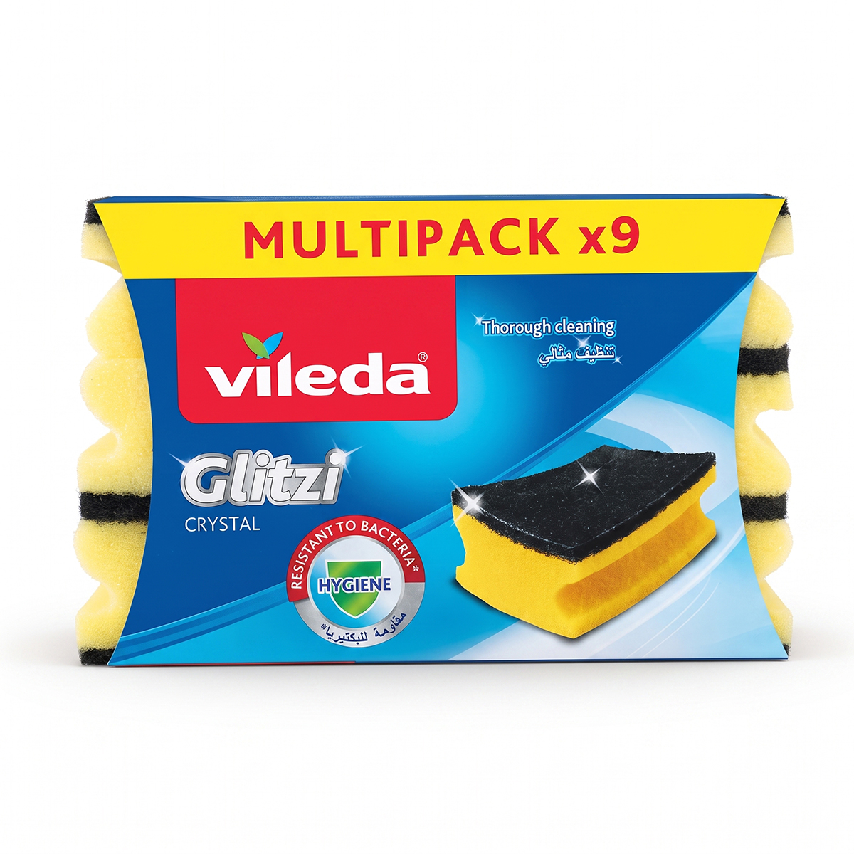 Vileda Glitzi Crystal Sponge Scourer Multipack 9 Pieces