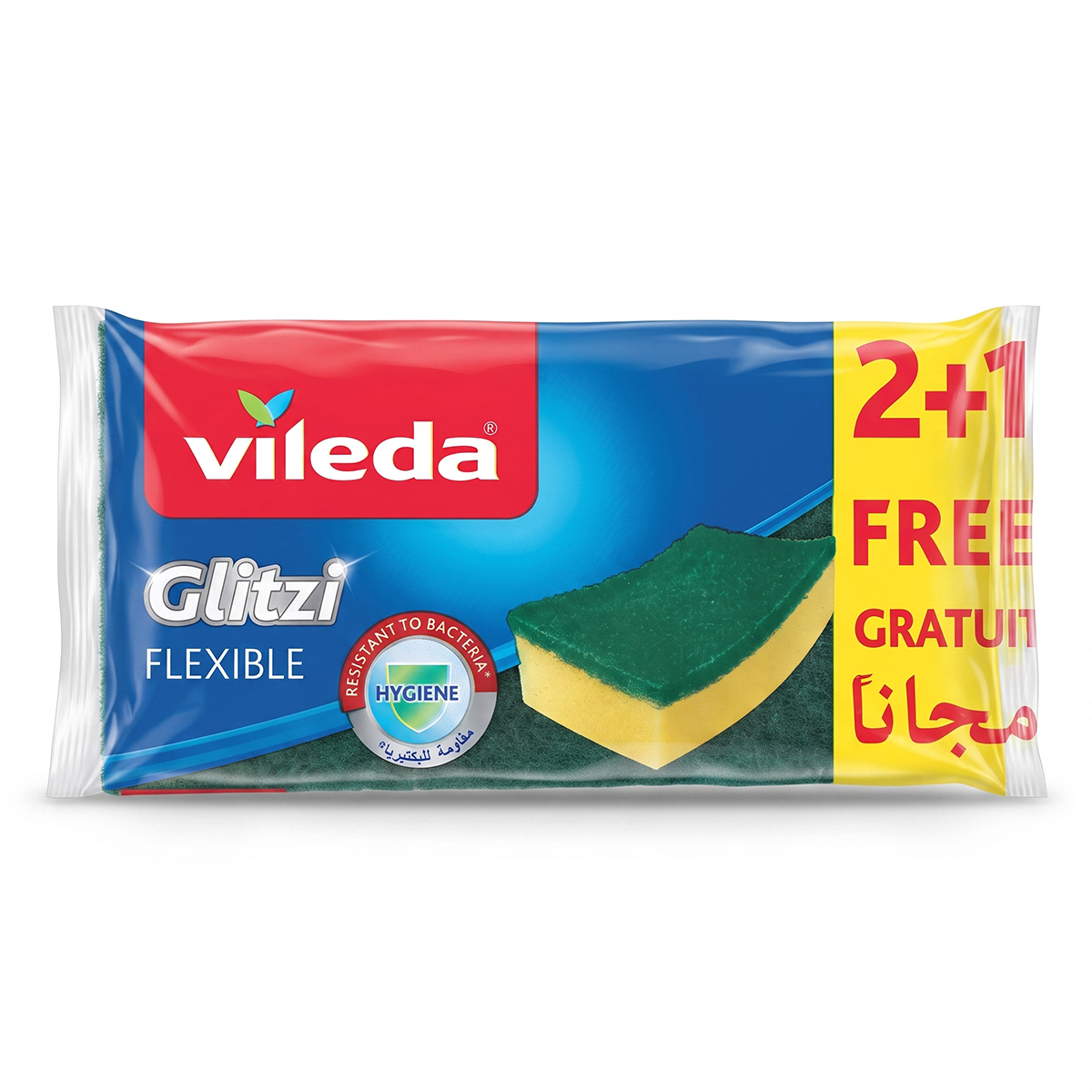 Vileda Glitzi Flexible Sponge 3 Pieces