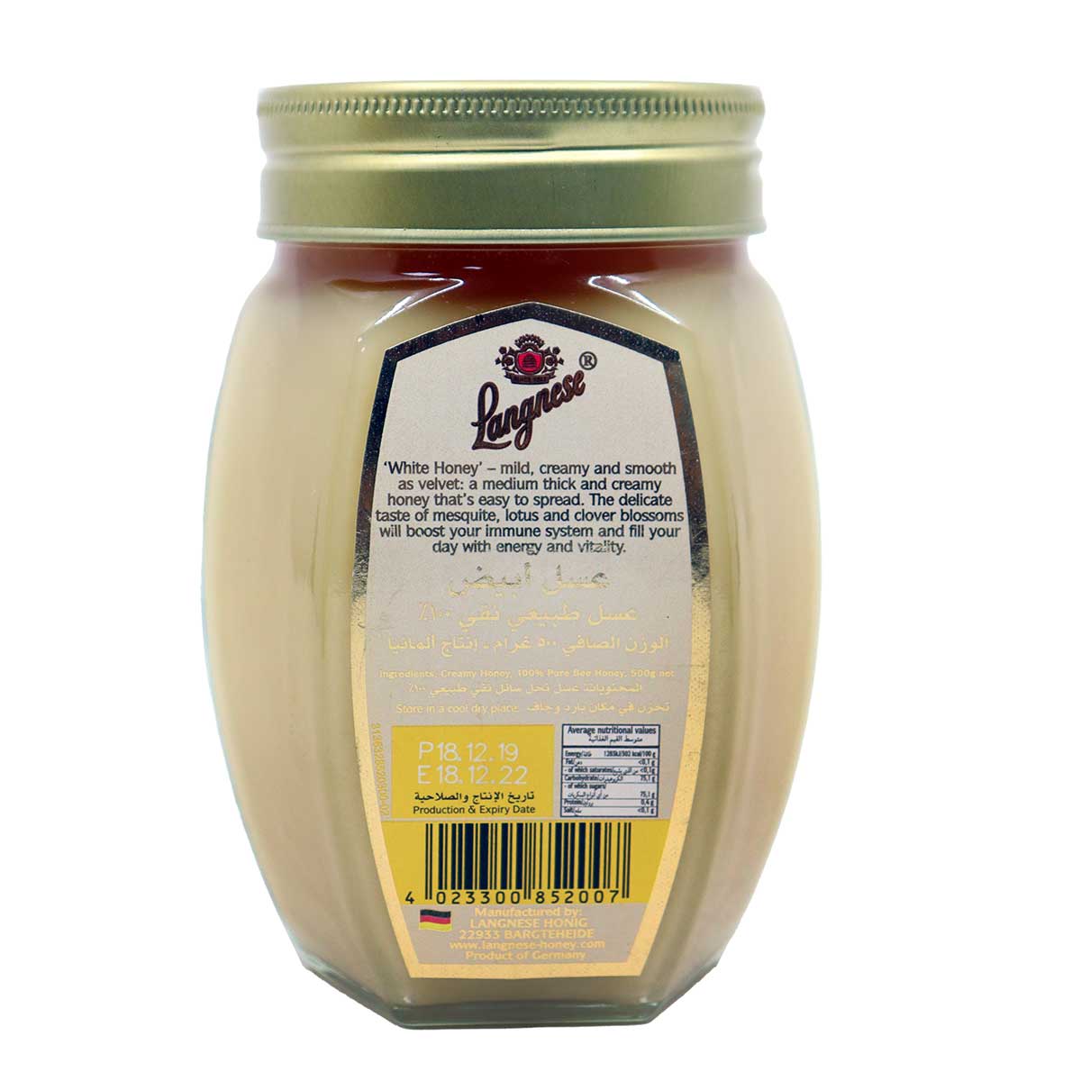 Langnese White Honey Mild & Creamy 500g