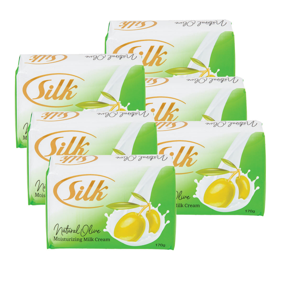 Silk Natural Olive Soap 6x170g