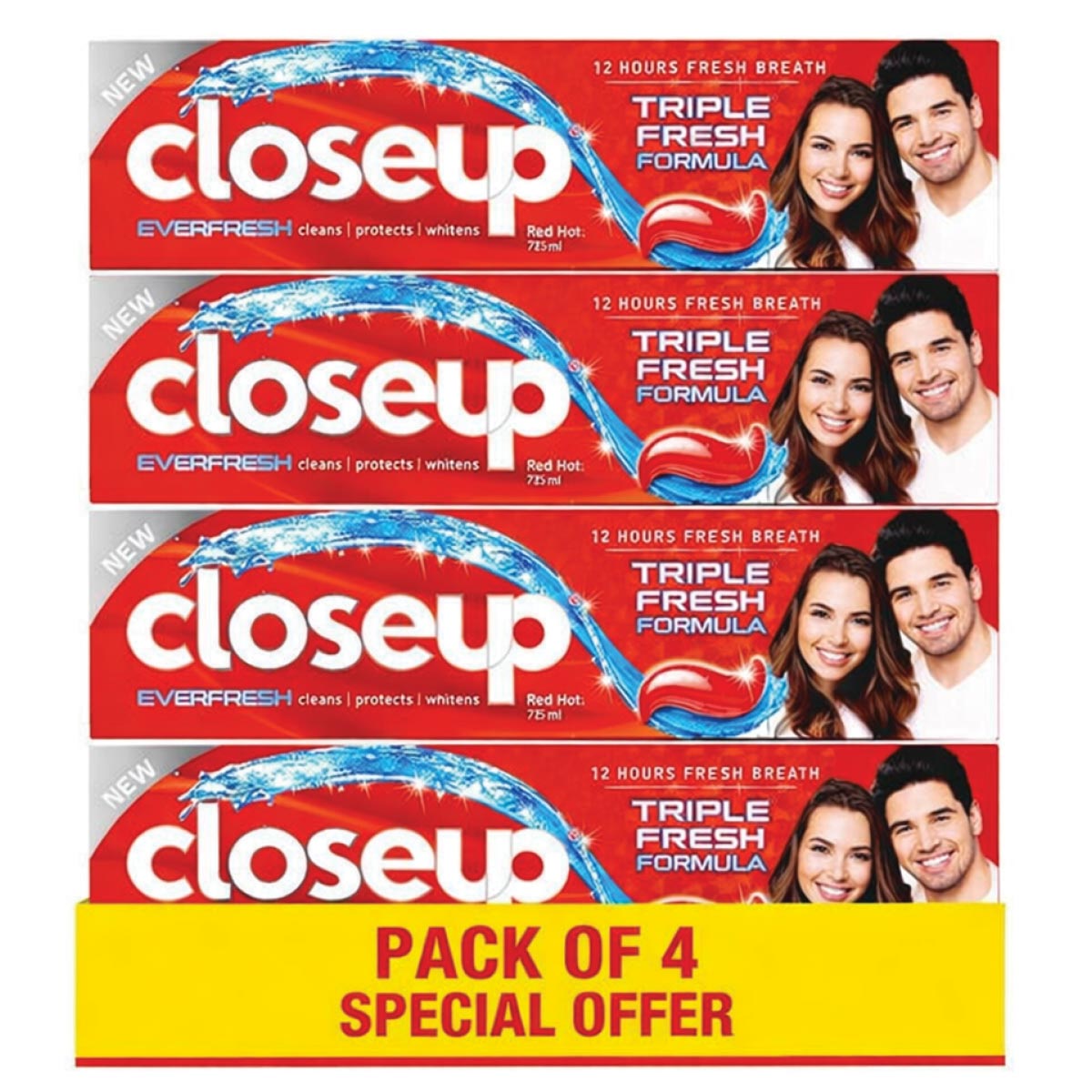 Close Up Paste 75g Red 4pcs Assorted