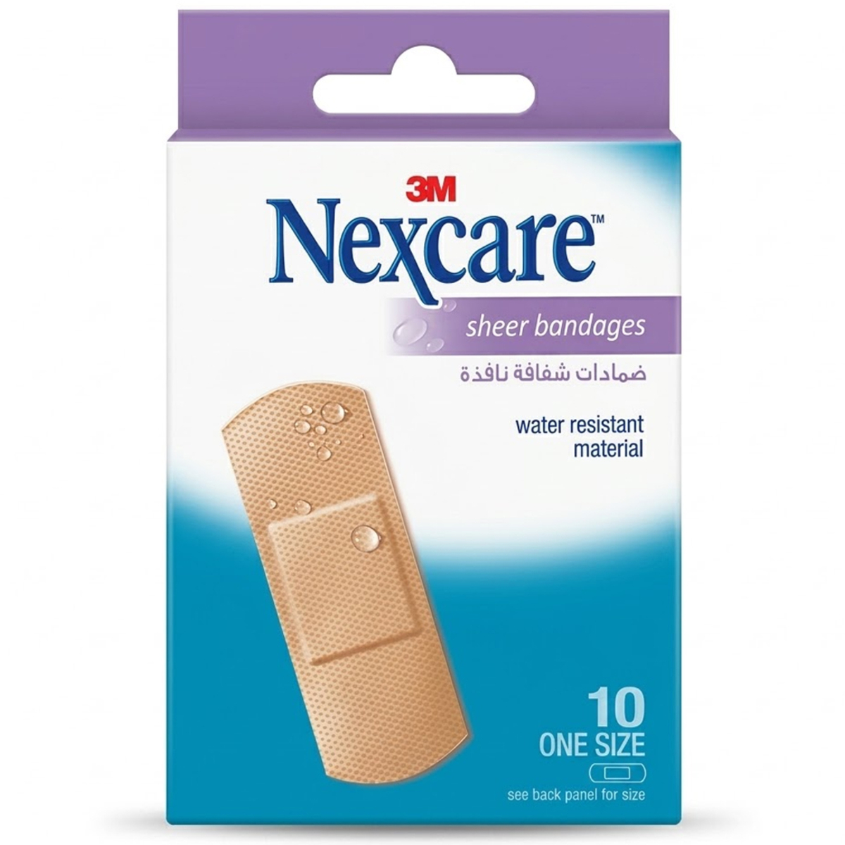 Nexcare Sheer Bandages Water Resistant 1 x 10 Pieces