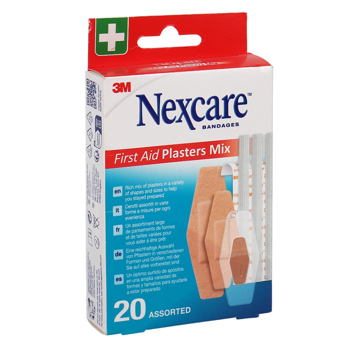 Nexcare First Aid Plasters Mix Bandages 20 Pieces