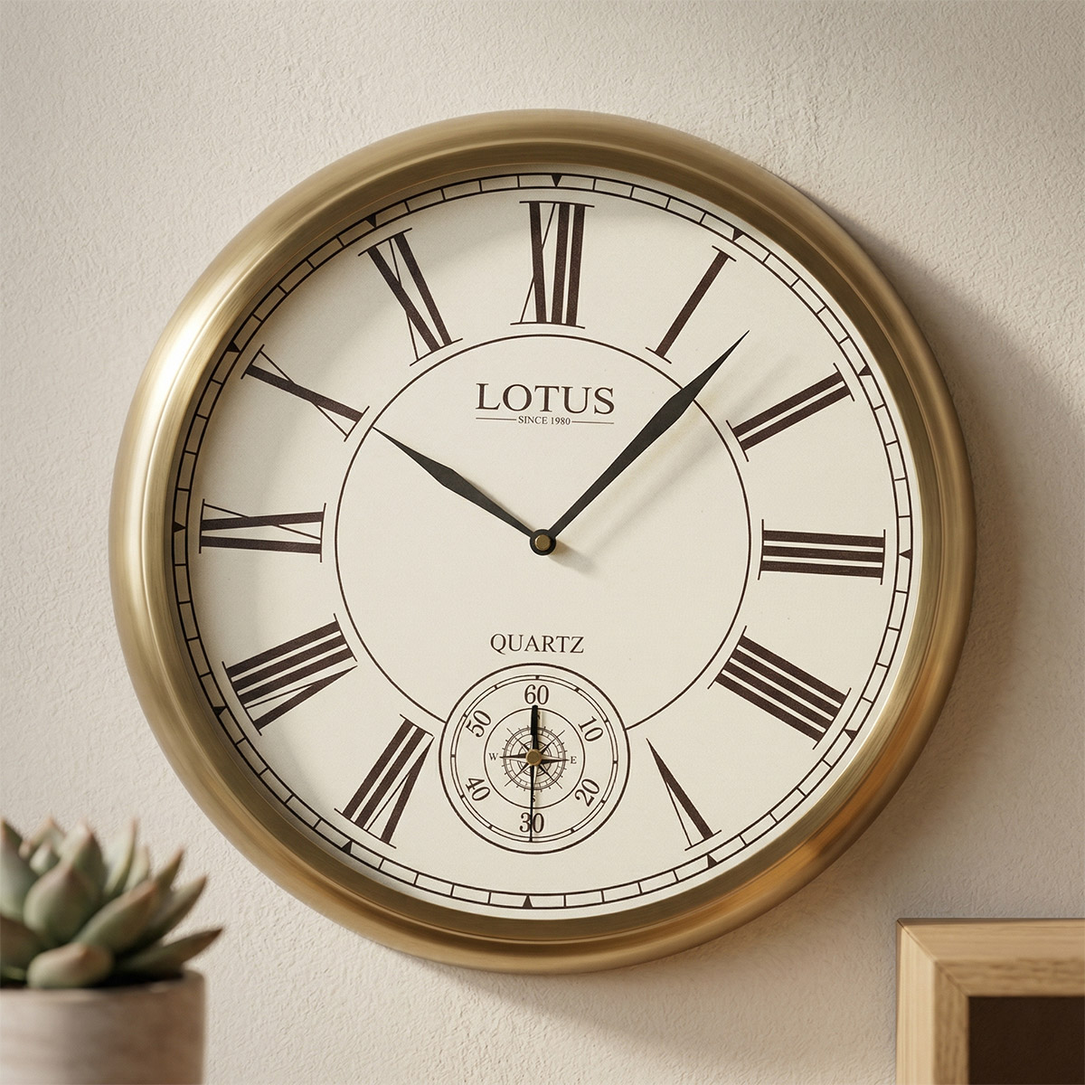 Lotus Quartz Wall Clock