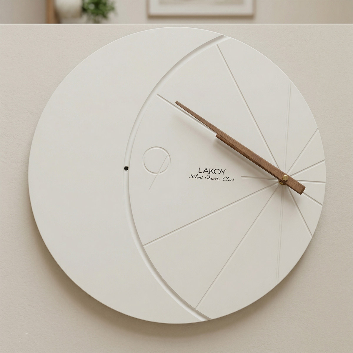 Lotus Silent Quartz Clock White