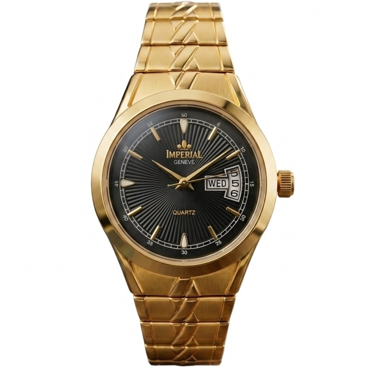Imperial Geneve Quartz Mens Watch Black
