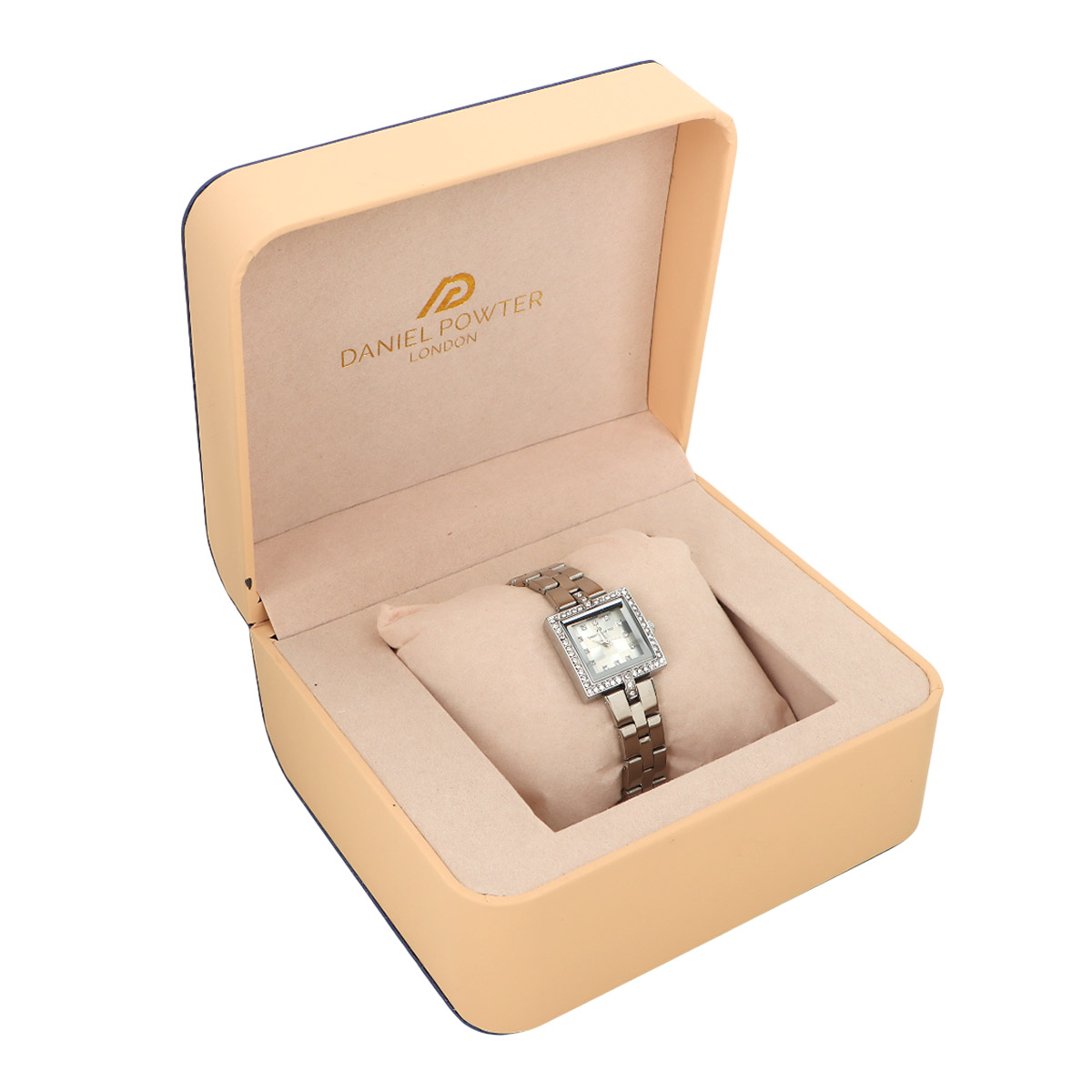 Daniel Powter Women's Luxury Watch Crystal Silver White Dial With Silver Stainless Steel Strap W-2023