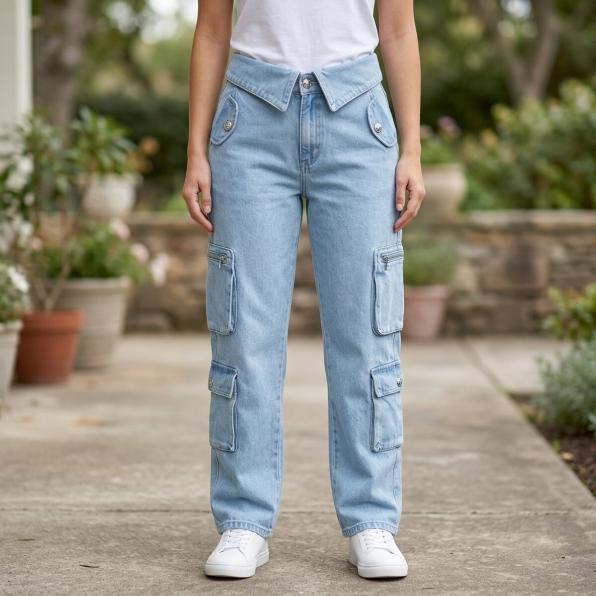 Ladies Cargo Jeans