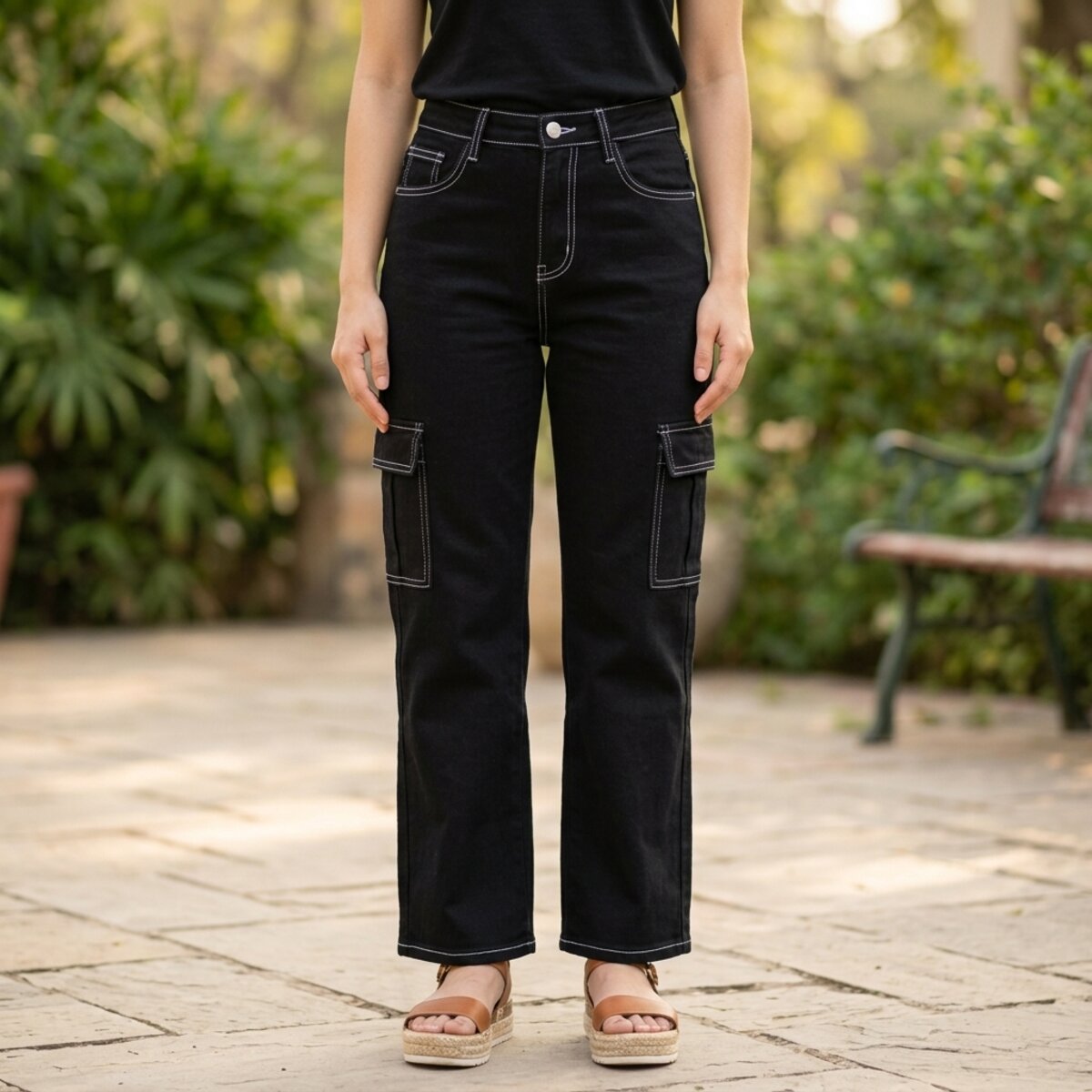 Ladies Jeans Cargo Pant