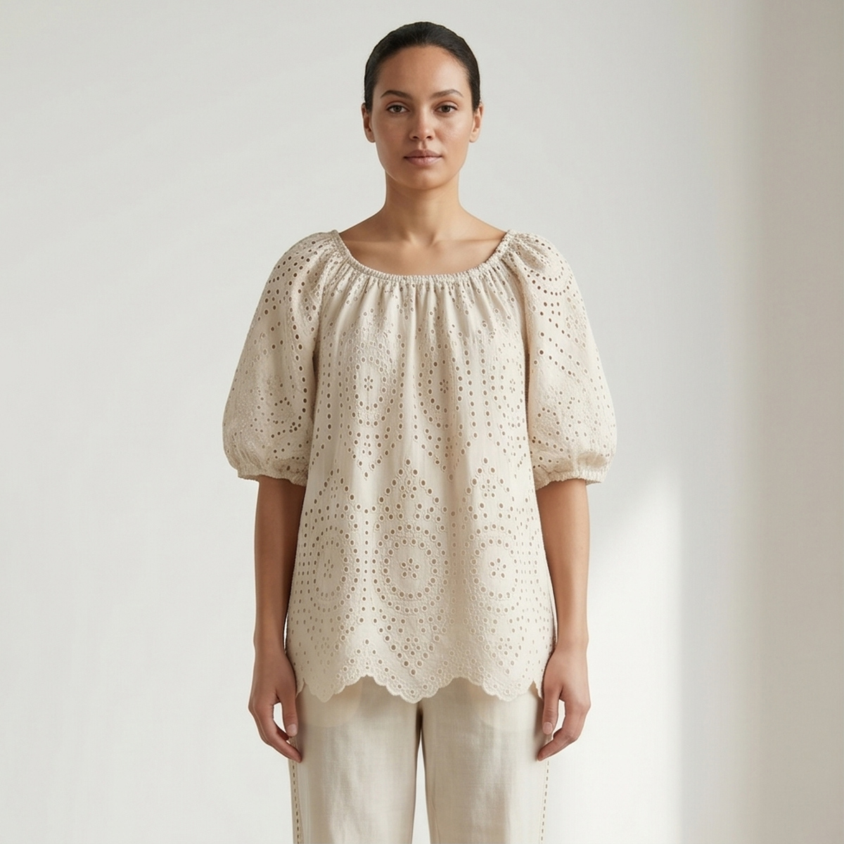 Ladies Blouse Beige