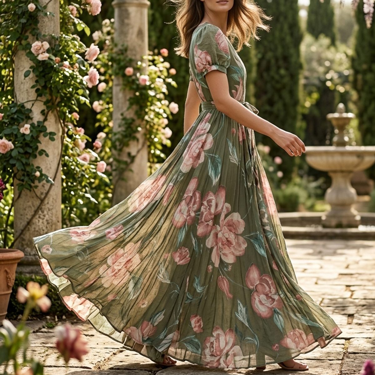 فستان ماكسي نسائي أخضر فاتح مقاس حر | السيدات | ملابس النساء | Women Top Wear | Long Dresses فستان ماكسي نسائي أخضر فاتح مقاس حر | السيدات | ملابس النساء | Women Top Wear | Long Dresses