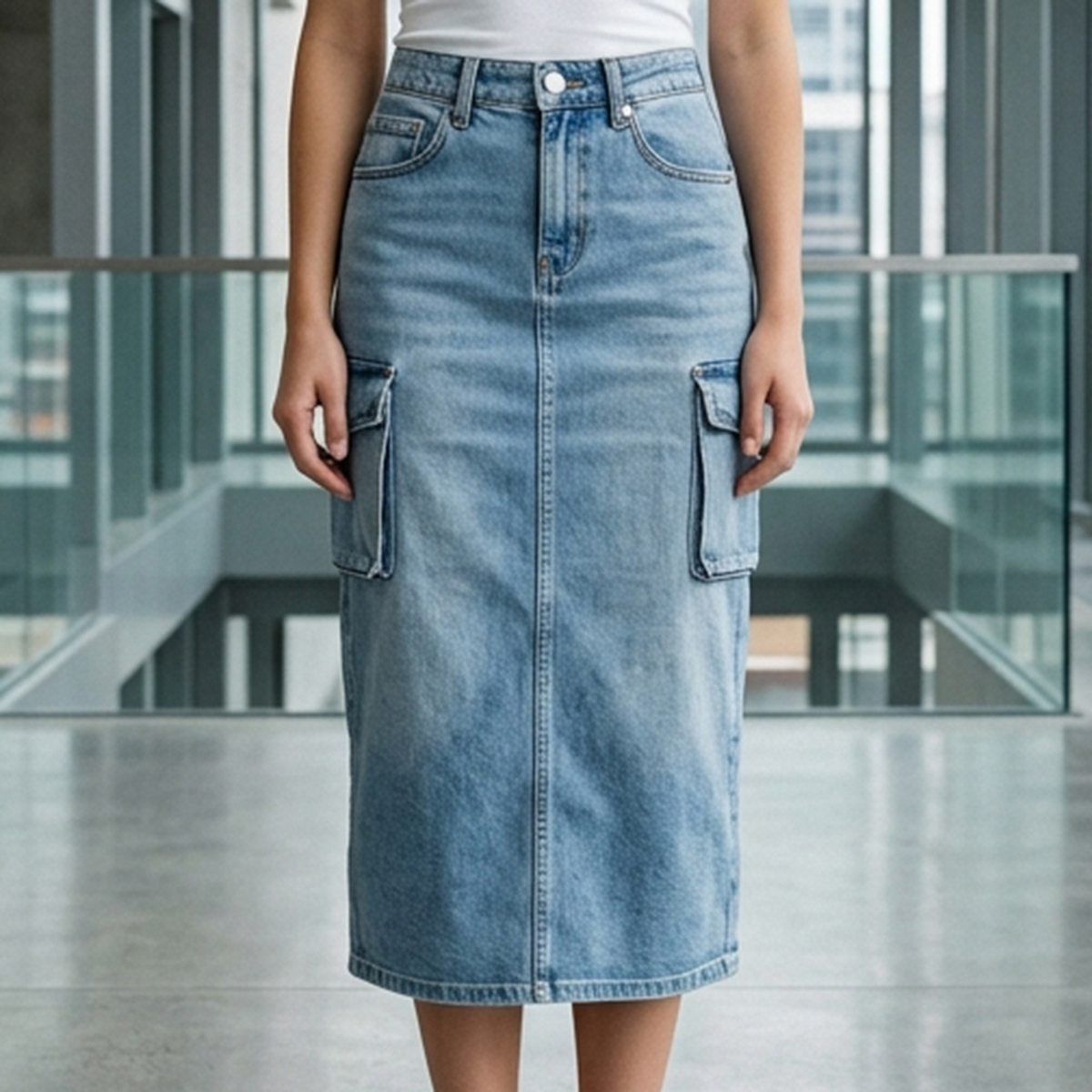 Ladies Jeans Midi Skirt | Women | Women Clothing | Women Bottom Wear | Women Jeans