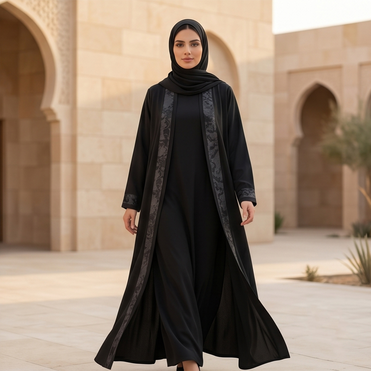 Open Abaya With Shella