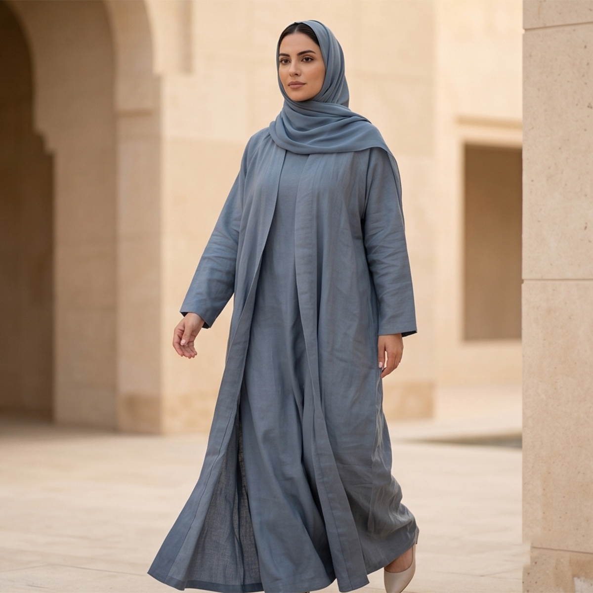 Open Abaya With Shella