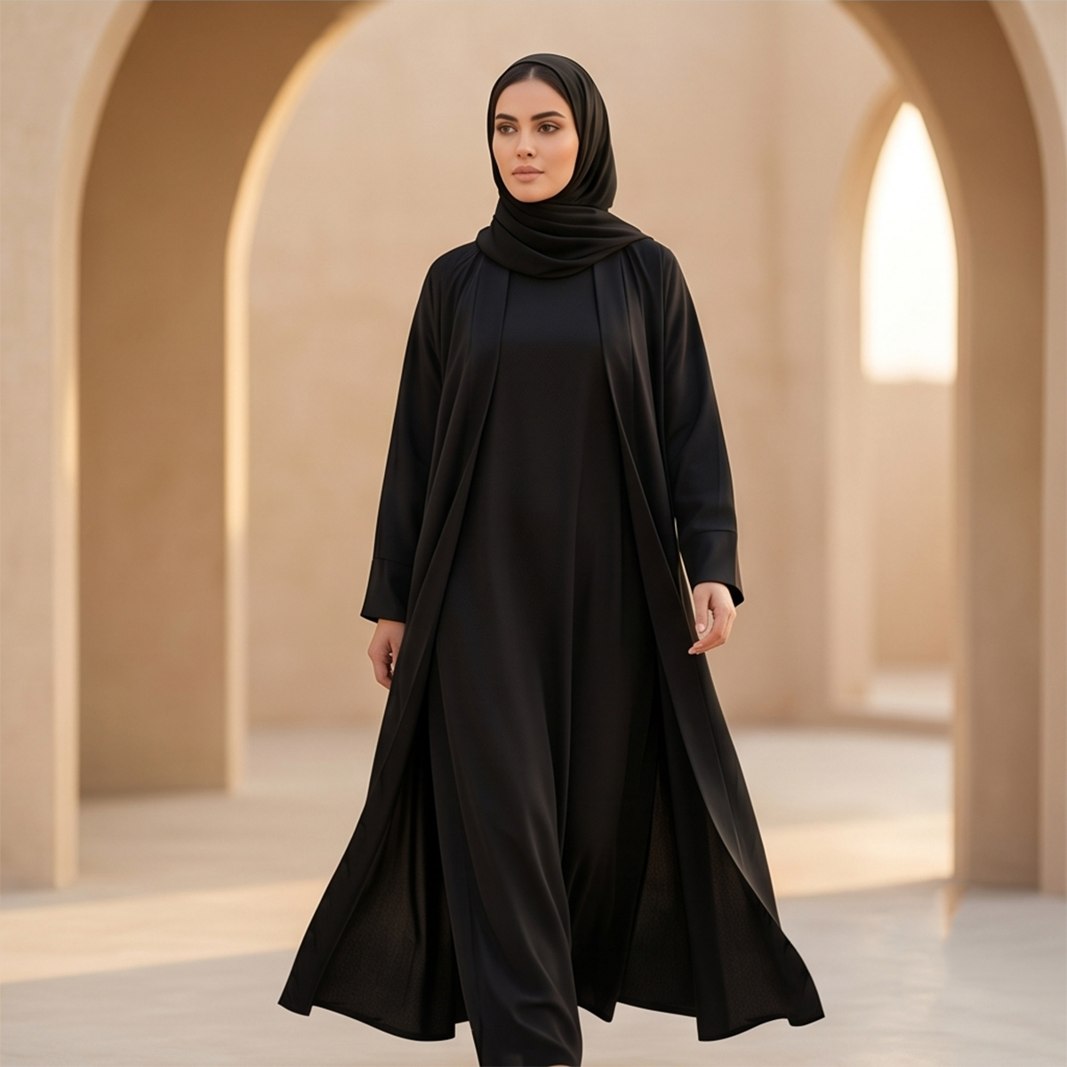 Open Abaya With Shella