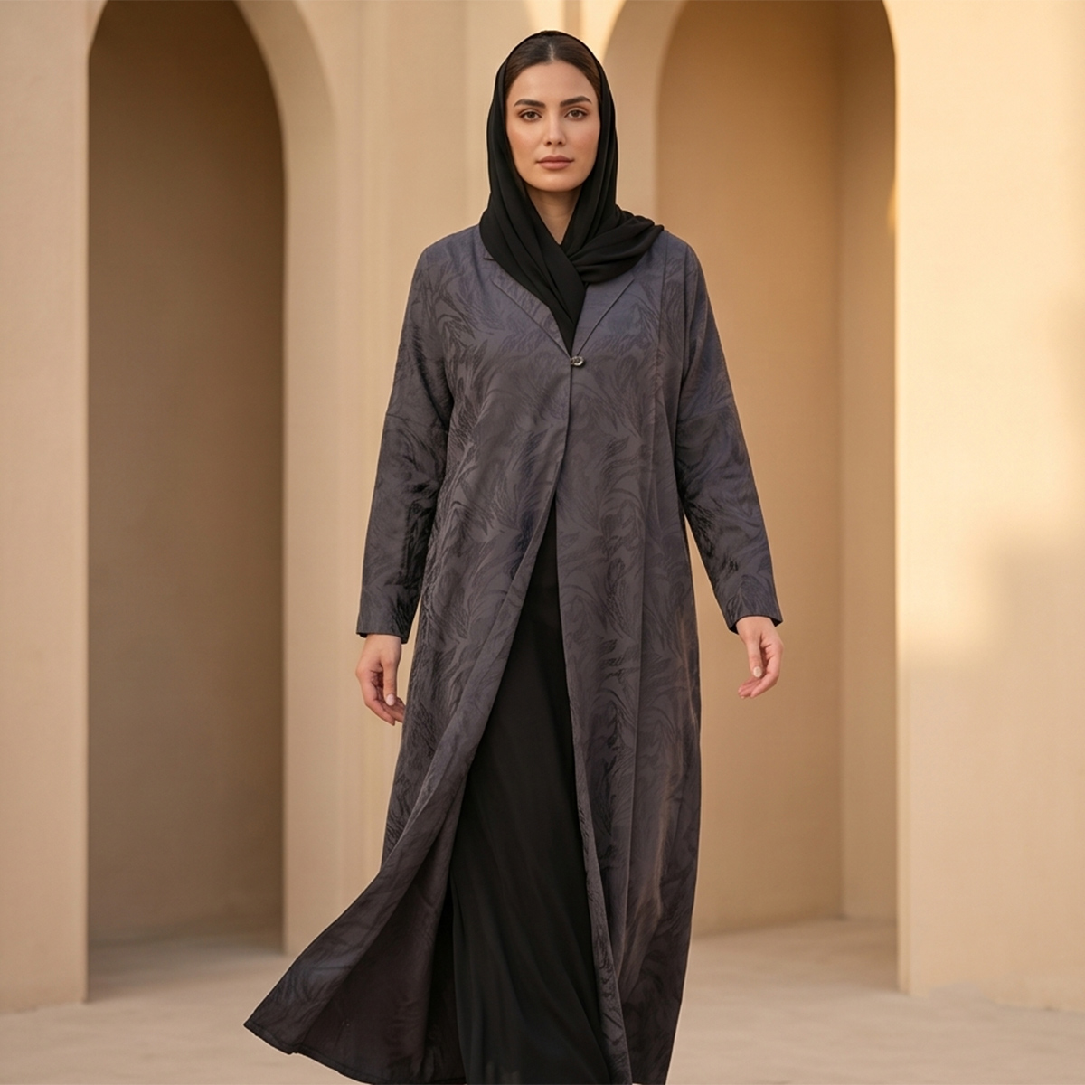 Open Abaya With Shella