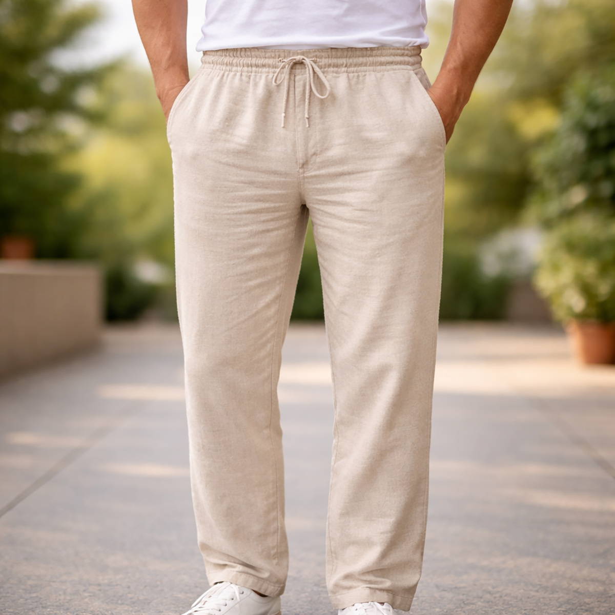 Mens Casaul Linen Pant