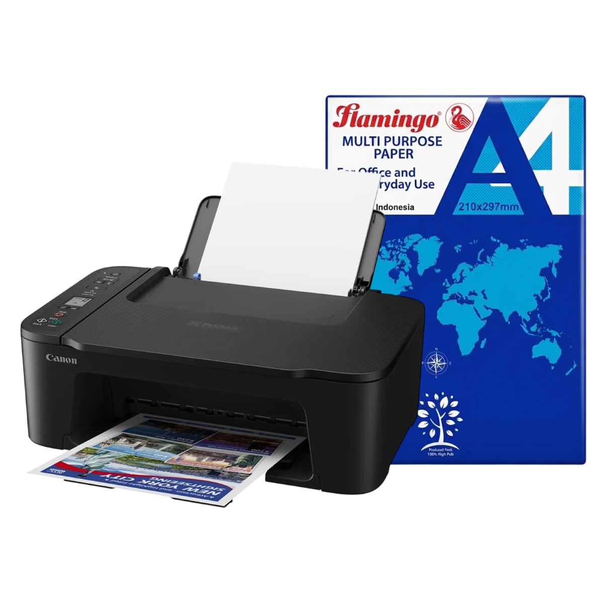 Canon Printer & Flamingo A4 Size Multi Purpose Paper Combo Set