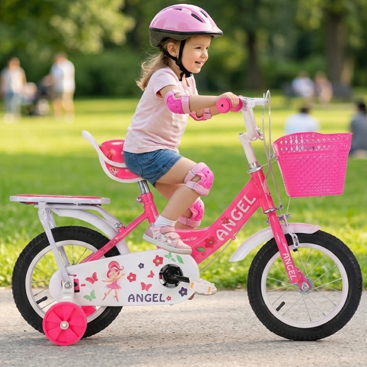 Girls Bicycle With Training Wheels 16 Inches