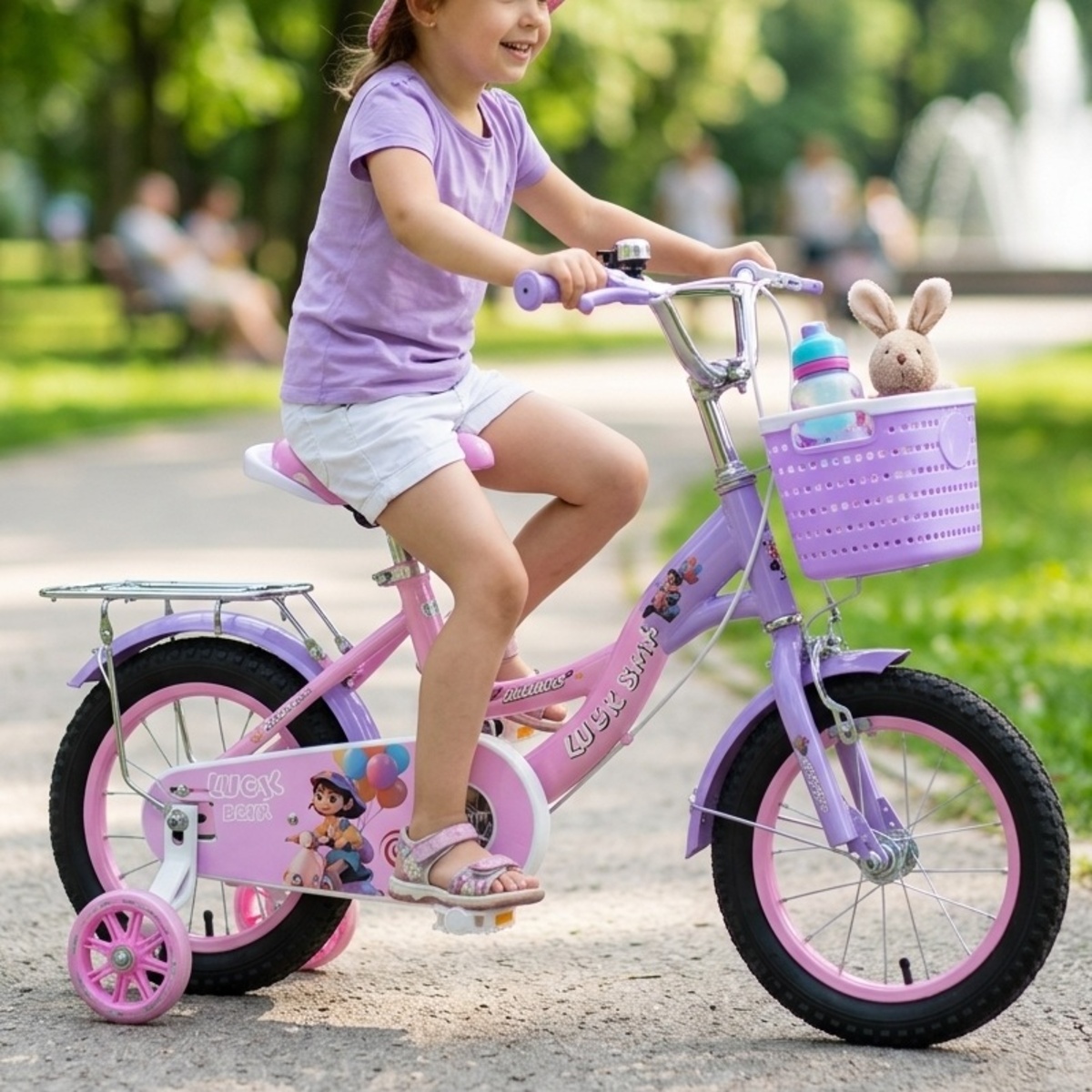 Girls Bicycle With Training Wheels 16 Inches