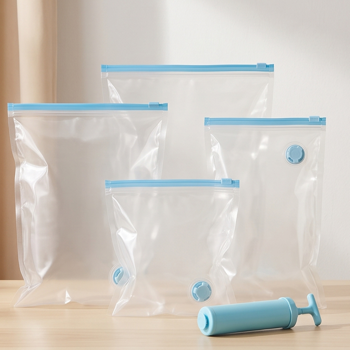 Clear Vacuum Bag Blue