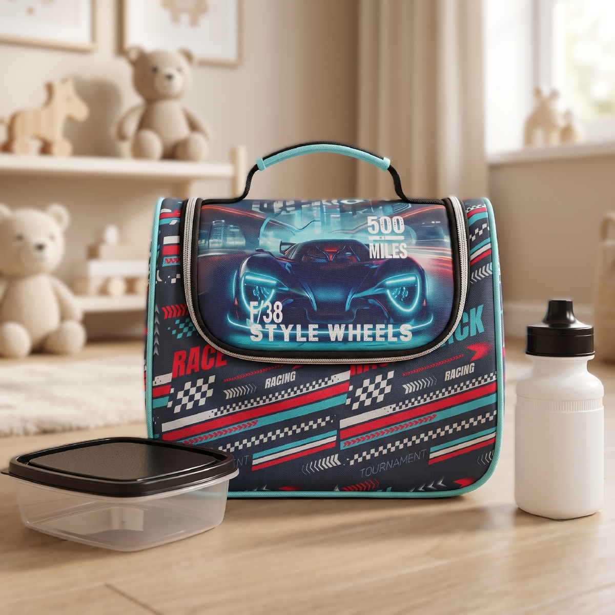 Style Wheels Racing Lunch Bag