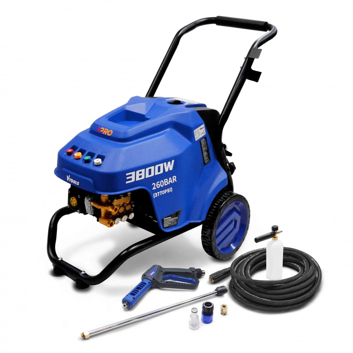 Vtools High Pressure Washer 260 Bar 3800 Watts