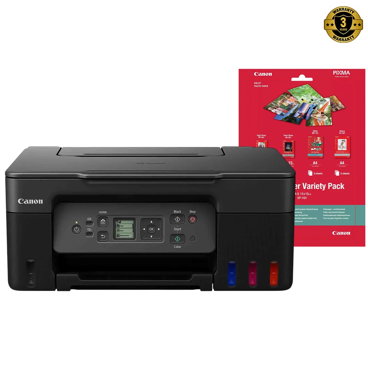 Canon Pixma Refillable Mega Tank 3-in-1 Wireless Printer Black 