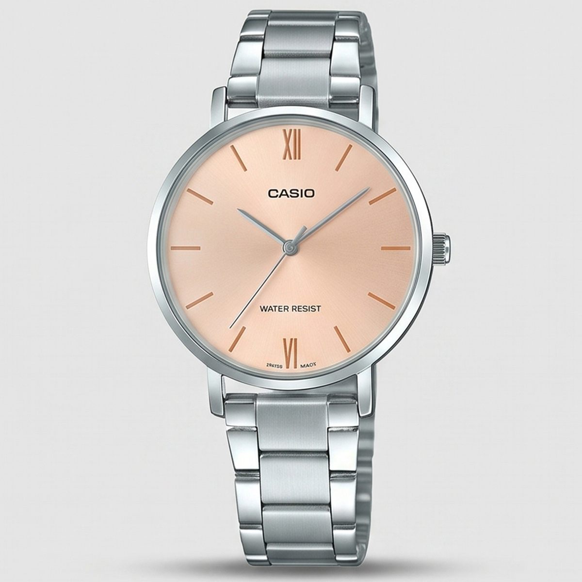 Casio Formal Watch For Women In Silver & Pink Color LTP-VT01D-4BUDF