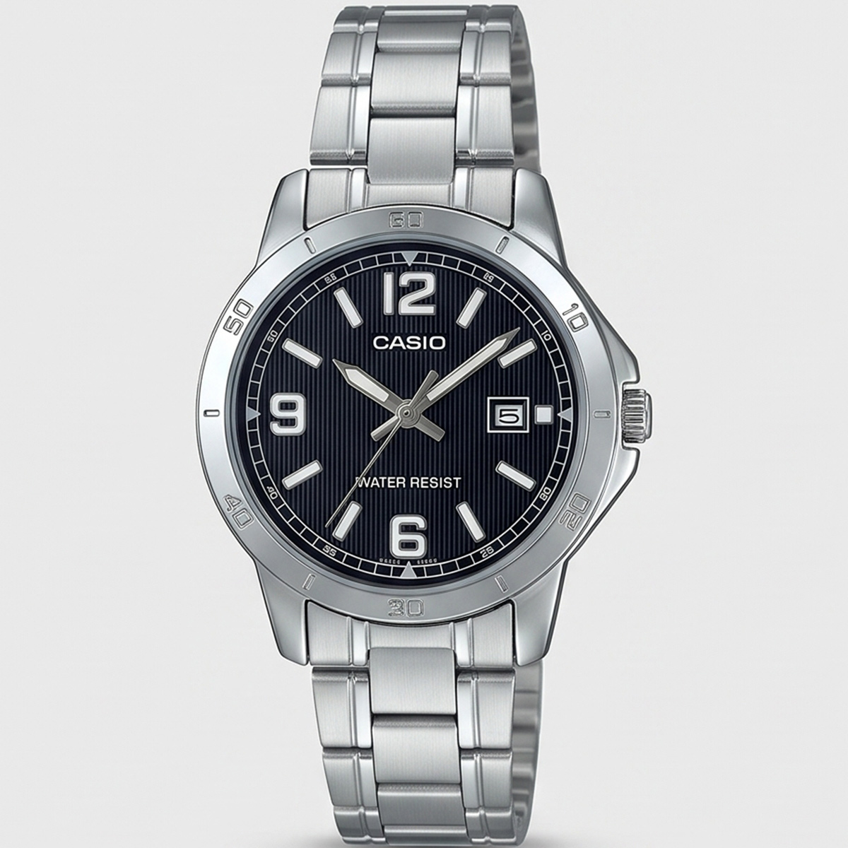 Casio Formal Watch For Women In Silver & Black Color LTP-V004D-1B2UDF