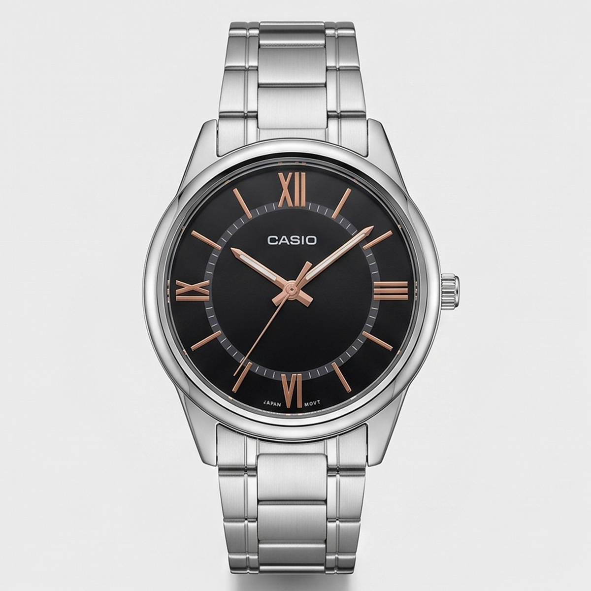 Casio Formal Watch For Men In Silver & Black Color MTP-V005D 1B5UDF