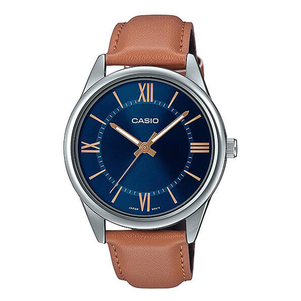 Casio Analog Leather Watch MTP-V005L-2B5UDF