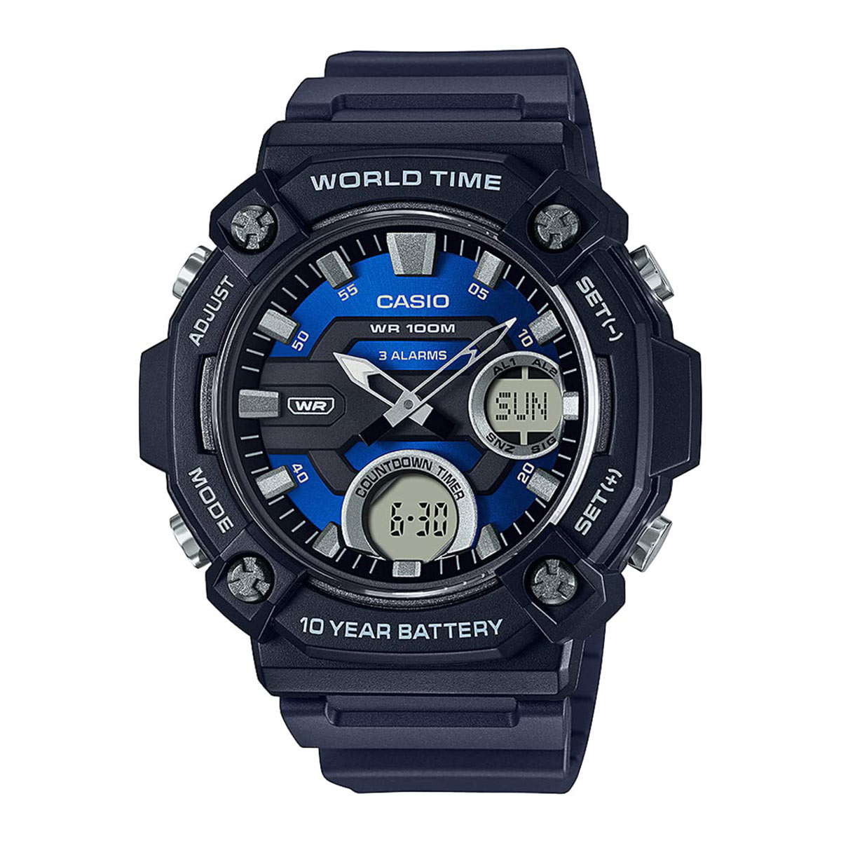 Casio Mens Analog & Digital Watch AEQ-120W-2AVDF