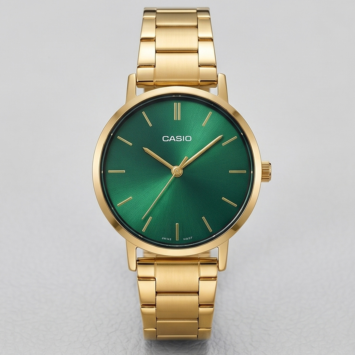 Casio Formal Watch For Women In Golden & Green Color LTP-VT02G-3AUDF