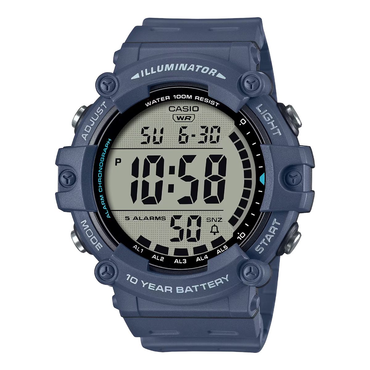 Casio Sport Watch Illuminator Water Resist 100m AE-1500WH-2AVDF