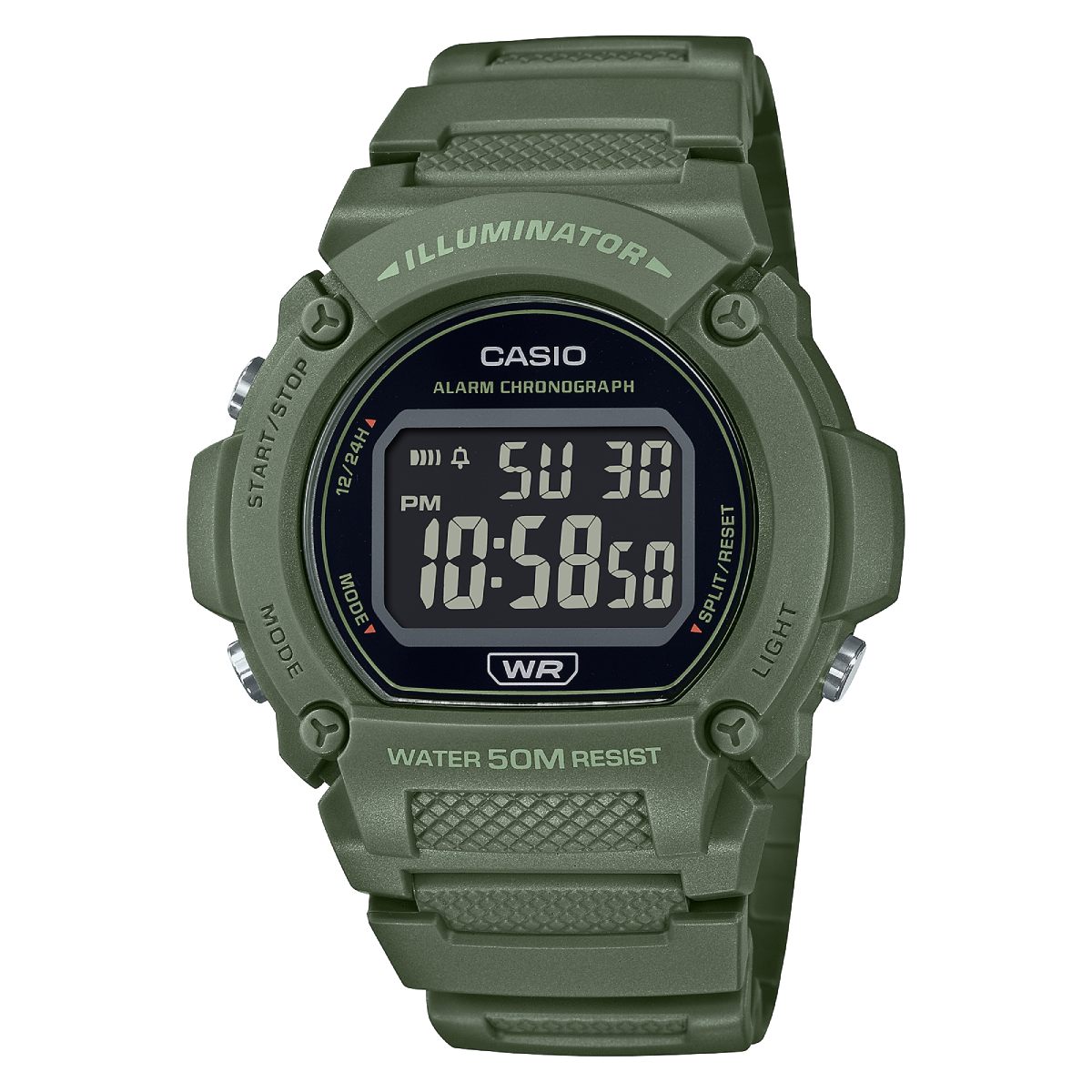 Casio Sport Watch Illuminator Water Resist 50m W-219HC-3BVDF