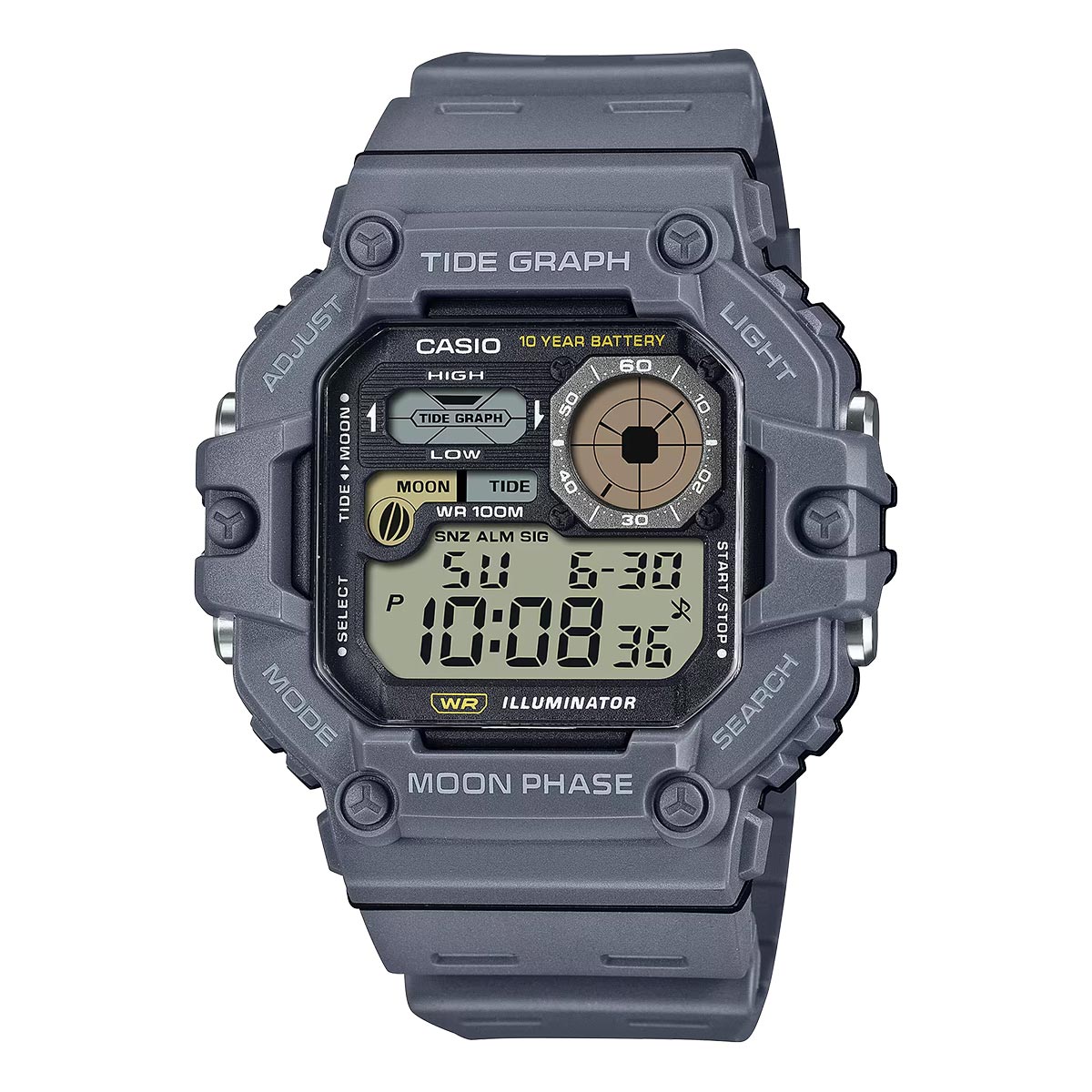 Casio Tide Graph Digital Watch For WS-1700H-8AVDF